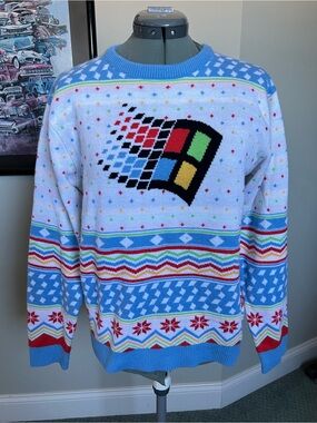 vintage Microsoft Windows L Christmas sweater Halloween costume  men’s or womens